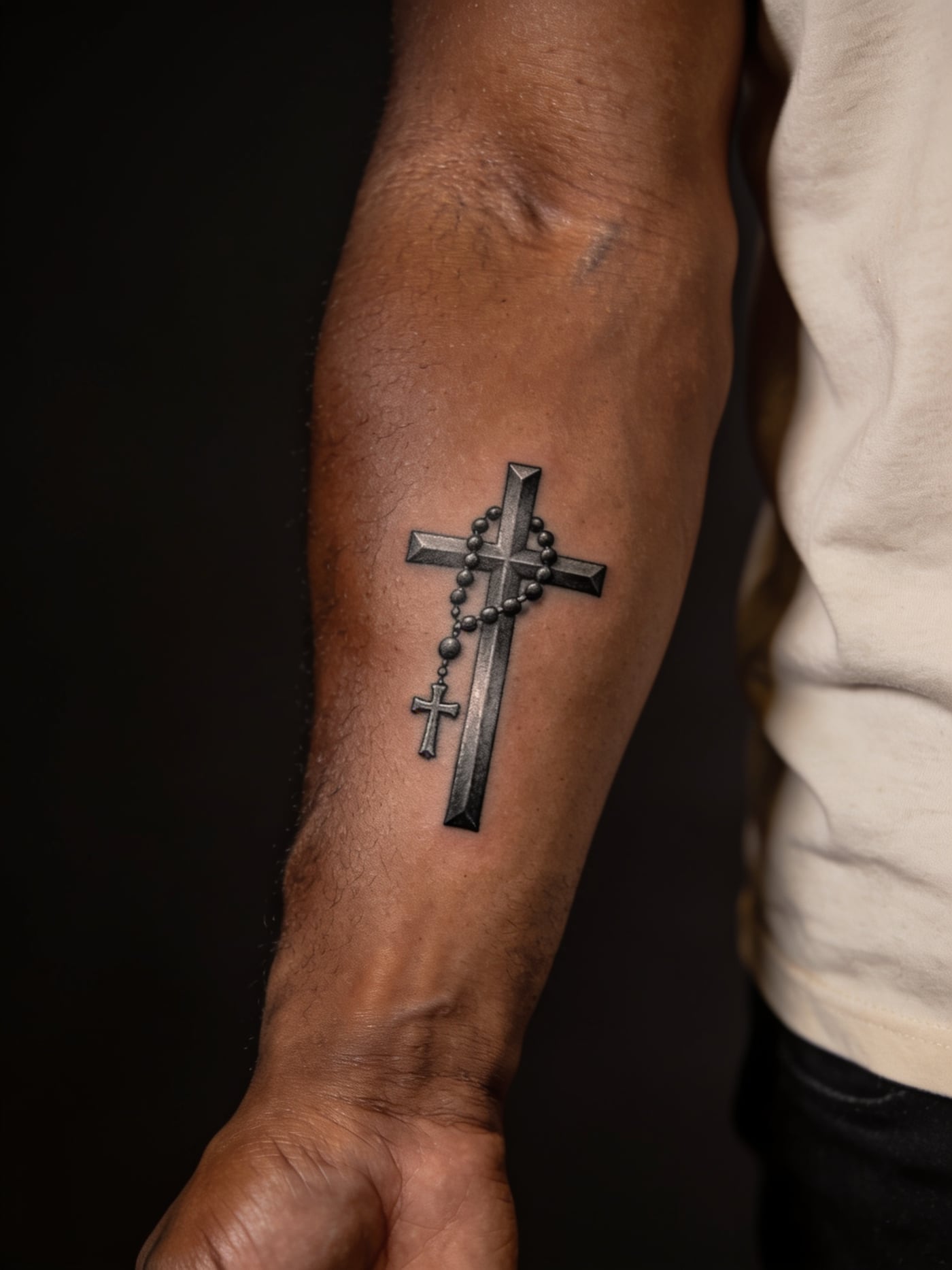 Grace — Religious tattoo, Forearm