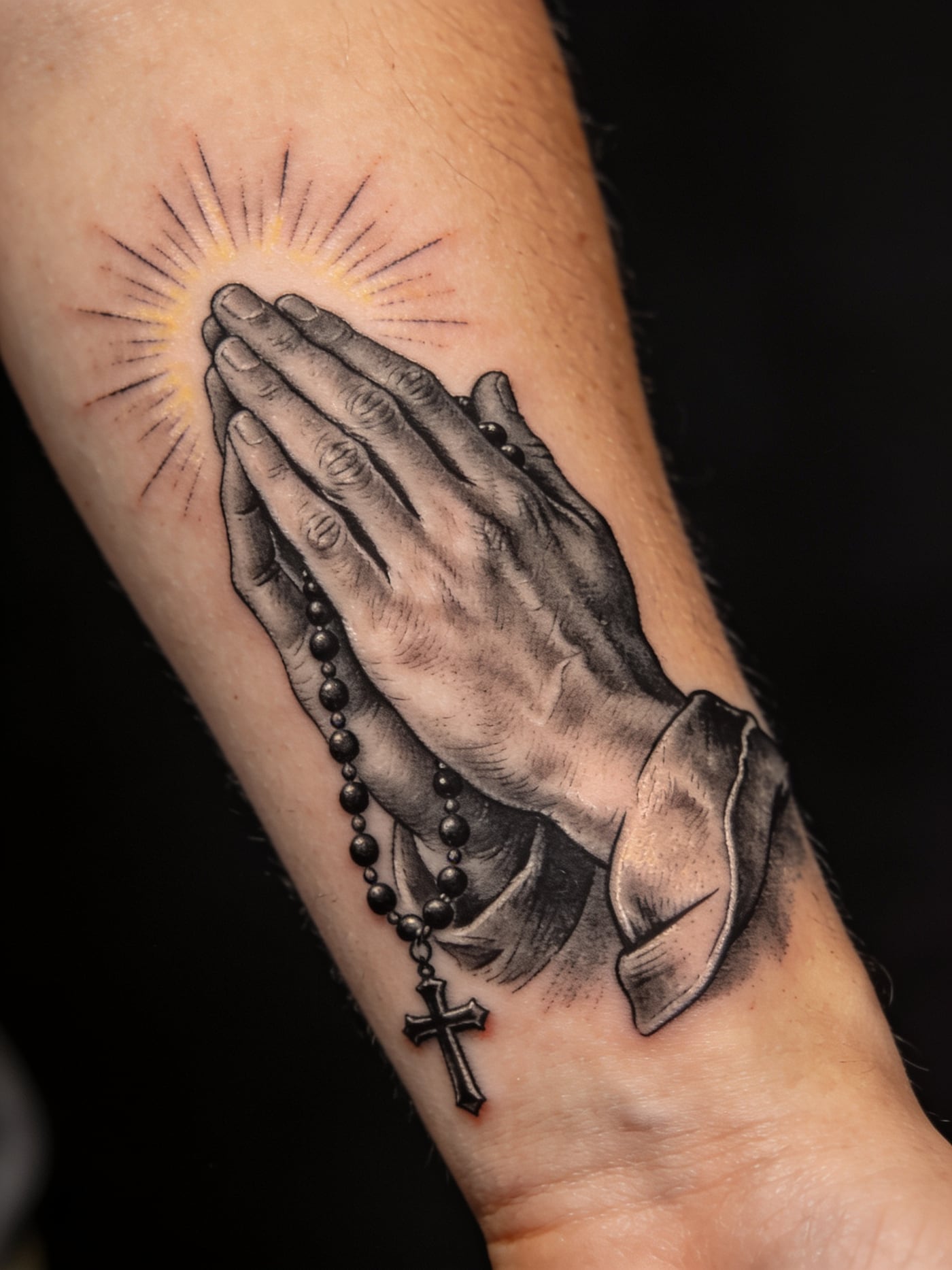 Devotion — Religious tattoo, Forearm